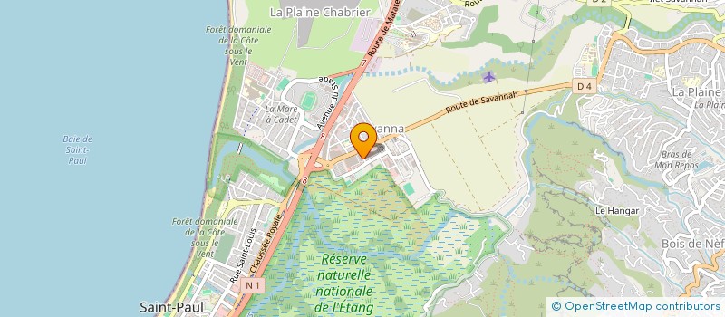localisation de l'entreprise LA REGIE COMMUNAUTAIRE D'EAU ET D'ASSAINISSEMENT LA CREOLE à SAINT-PAUL