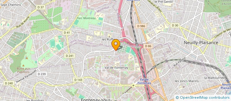 localisation de l'entreprise LA REGIE DU CHAUFFAGE URBAIN à FONTENAY-SOUS-BOIS
