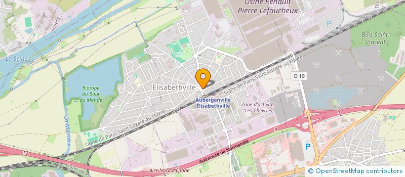 localisation de l'entreprise LA REINE  D'ELISABETHVILLE  AUBERGENVILLE