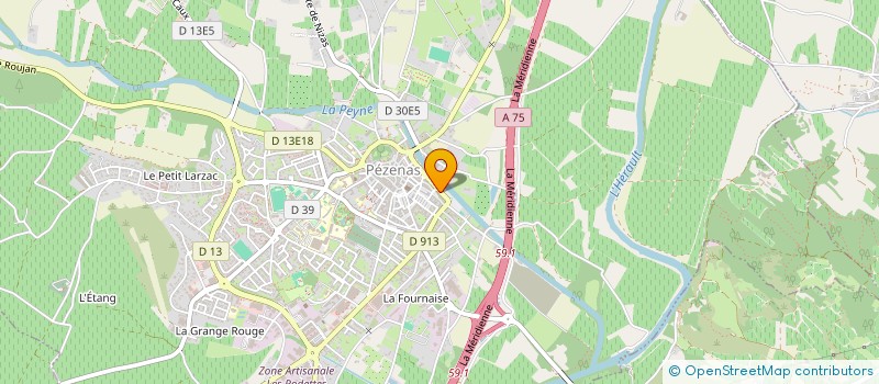 localisation de l'entreprise LA REINE DES MERS à PEZENAS
