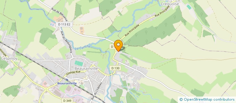 localisation de l'entreprise LA REINE ROUGE  BEAURAINVILLE