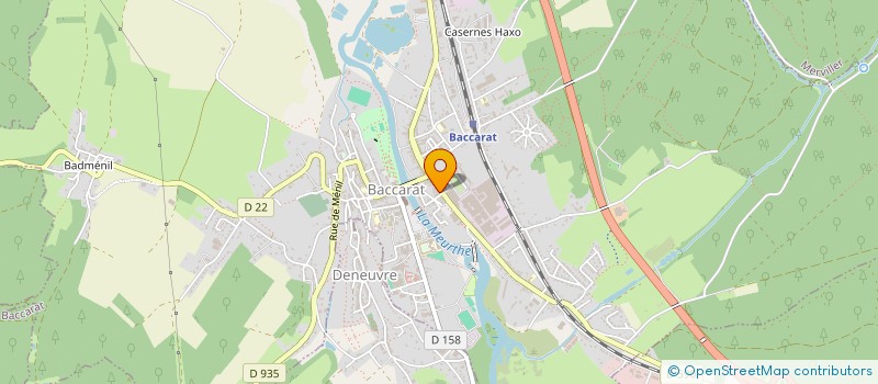 localisation de l'entreprise LA RENAISSANCE à BACCARAT