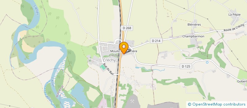 localisation de l'entreprise LA RENAISSANCE  CRECHY