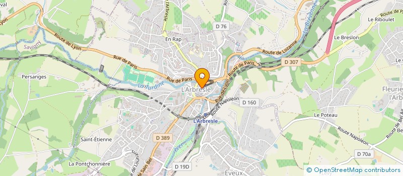 localisation de l'entreprise LA RENAISSANCE  L'ARBRESLE