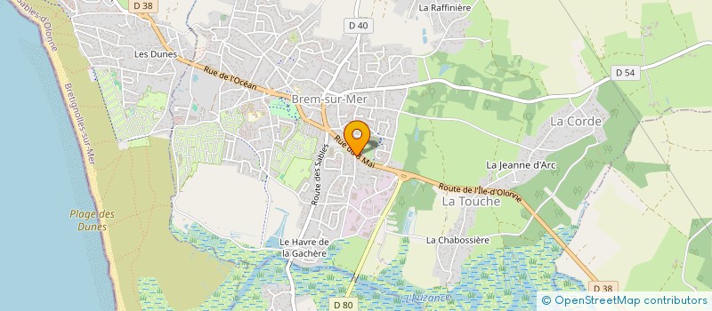 localisation de l'entreprise LA RENAISSANCE DE BELLEVUE à BREM-SUR-MER