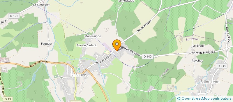 localisation de l'entreprise LA RENARDIERE  LA SAUVE