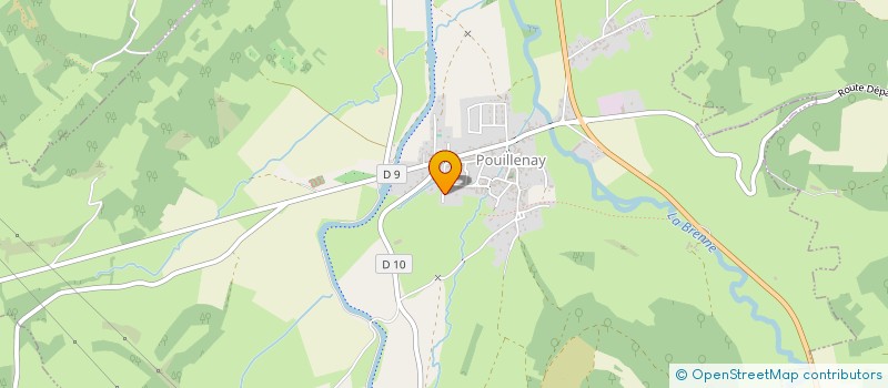 localisation de l'entreprise LA RENARDIERE  POUILLENAY