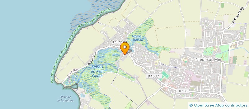 localisation de l'entreprise LA RENARDIERE  NIEUL-SUR-MER