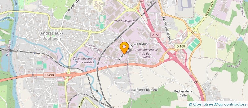 localisation de l'entreprise LA RENARDIERE  ANDREZIEUX-BOUTHEON