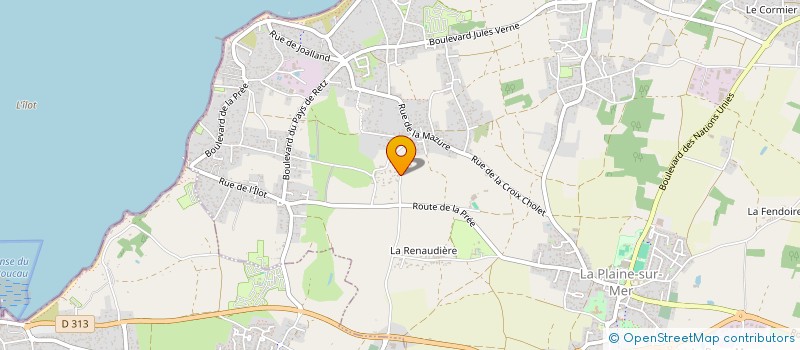 localisation de l'entreprise LA RENAUDIERE à LA PLAINE-SUR-MER