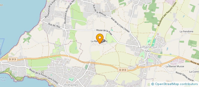 localisation de l'entreprise LA RENAUDIERE à LA PLAINE-SUR-MER