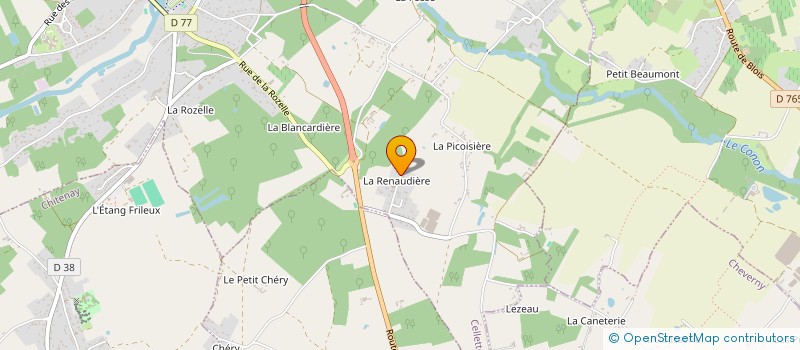 localisation de l'entreprise LA RENAUDIERE VERTE à CELLETTES