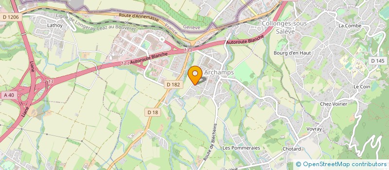 localisation de l'entreprise LA RENDAZ à ARCHAMPS