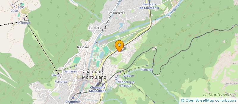 localisation de l'entreprise LA RENOUEE DES ALPES  CHAMONIX-MONT-BLANC