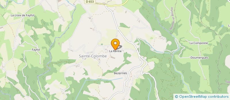 localisation de l'entreprise LA RENTIE  SAINTE-COLOMBE