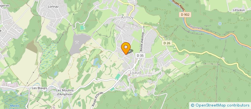 localisation de l'entreprise LA REPASSERIE DES COLLINES DU LEMAN  LYAUD