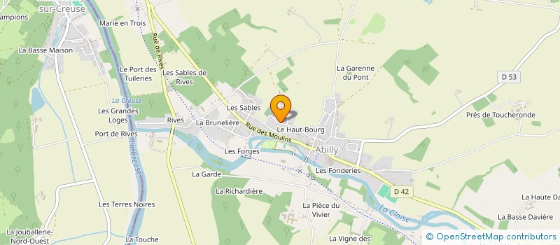 localisation de l'entreprise LA REPET'  ABILLY