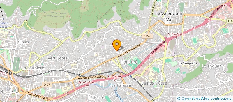 localisation de l'entreprise LA RESERVE  TOULON