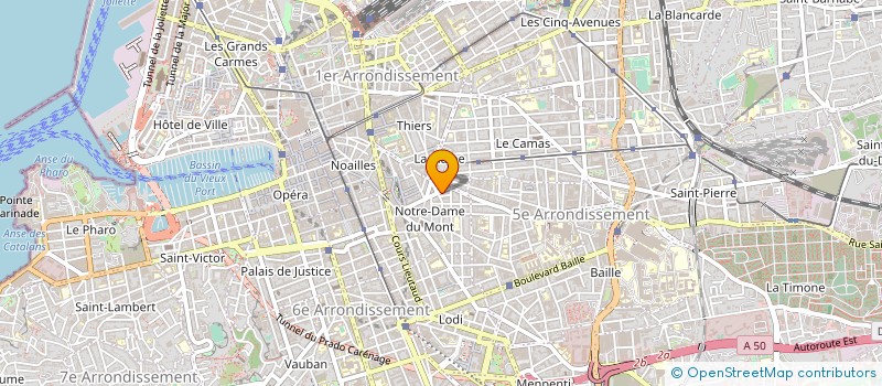 localisation de l'entreprise LA RESERVE A BULLES  MARSEILLE 6EME