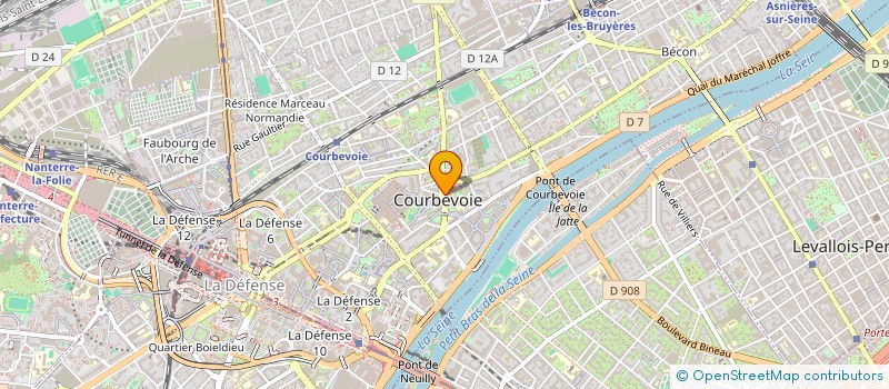 localisation de l'entreprise LA RESERVE AUDIOVISUELLE à COURBEVOIE