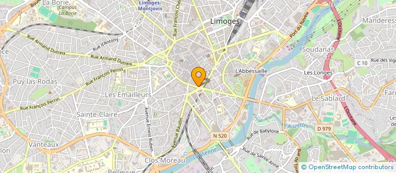 localisation de l'entreprise LA RESERVE AUX ECAILLES à LIMOGES
