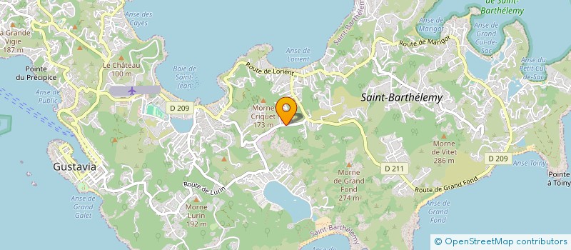 localisation de l'entreprise LA RESERVE DE GUSTAVE à SAINT BARTHELEMY