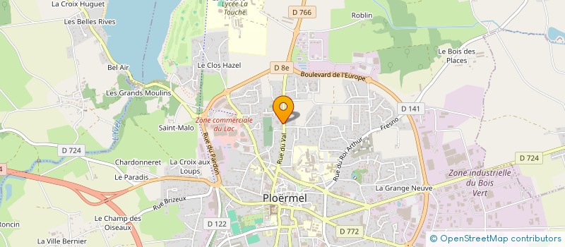 localisation de l'entreprise LA RESERVE DU PEINTRE à PLOERMEL