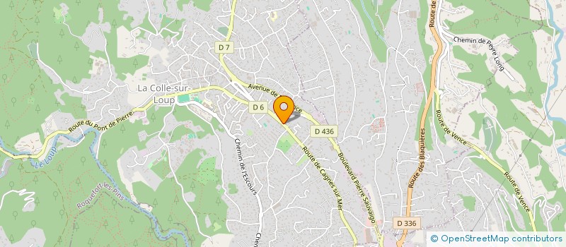 localisation de l'entreprise LA RESERVE GESTION DE COLLECTIONS à LA COLLE-SUR-LOUP