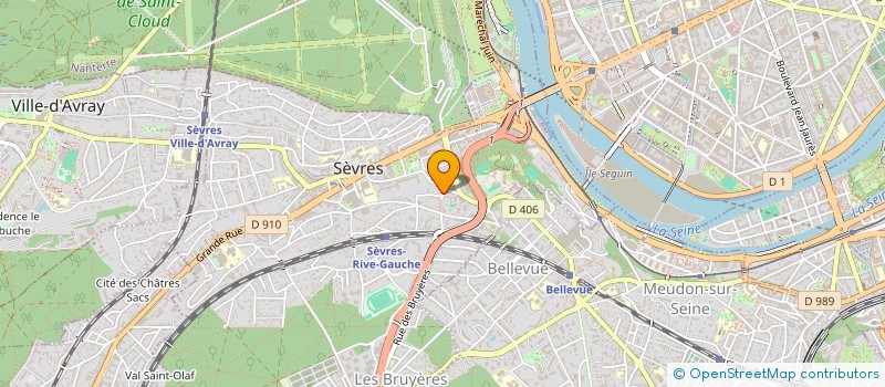 localisation de l'entreprise LA RESI PROD' à SEVRES