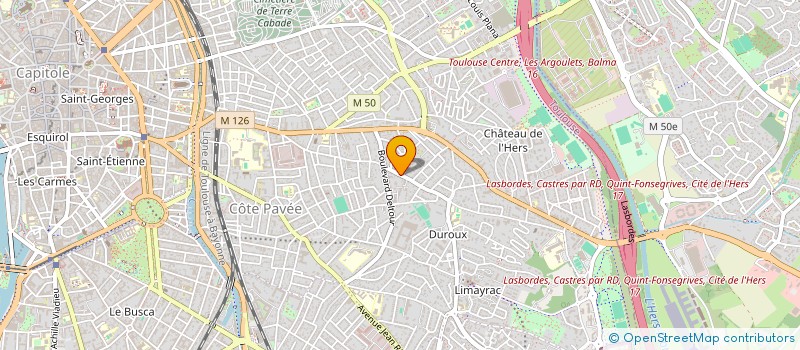 localisation de l'entreprise LA RESIDENCE DES ARTS à TOULOUSE