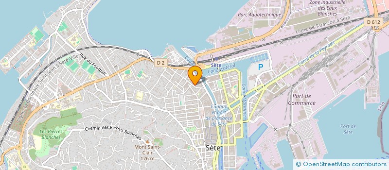 localisation de l'entreprise LA RESIDENCE LES CANOTIERS  SETE