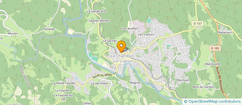 localisation de l'entreprise LA RESONANCE DE LA TOUPIE à LE CHAMBON SUR LIGNON