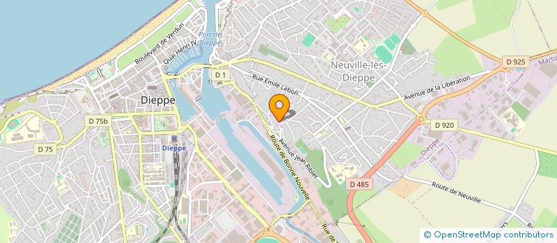 localisation de l'entreprise LA RESSOURCERIE BAROUDEUSES76  DIEPPE