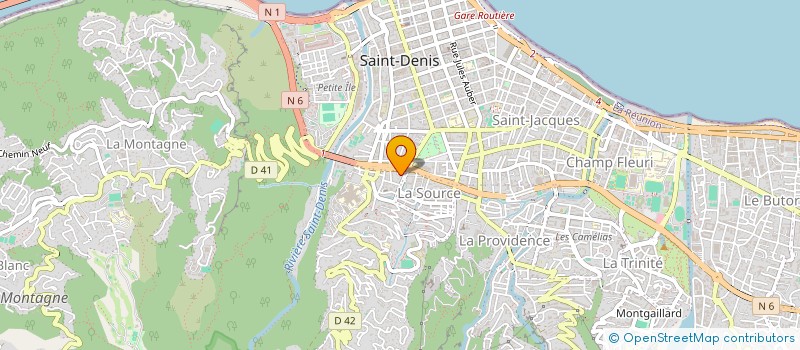 localisation de l'entreprise LA REUNION AGRICOLE à SAINT-DENIS