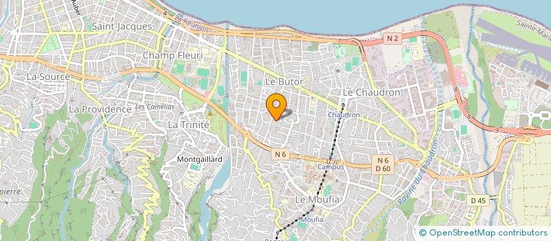 localisation de l'entreprise LA REUNION GLOBE 40  SAINT-DENIS