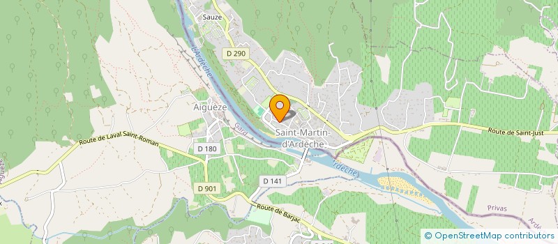 localisation de l'entreprise LA REVIRE à SAINT-MARTIN-D'ARDECHE