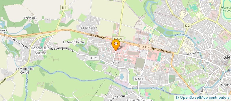 localisation de l'entreprise LA REVUE 72 à CONDE-SUR-SARTHE