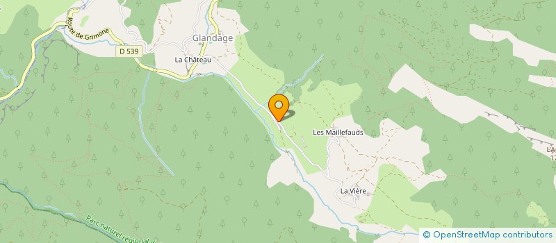 localisation de l'entreprise LA REVUE GLANDAGEOISE  GLANDAGE