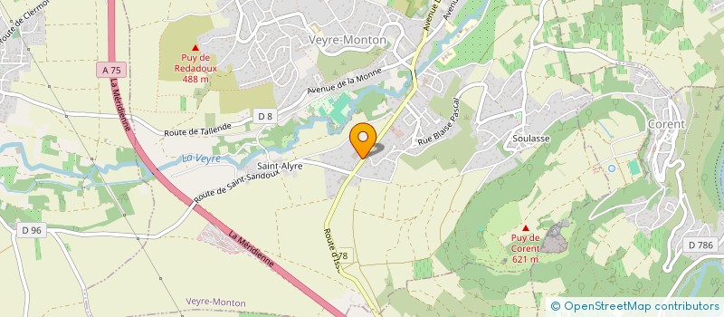 localisation de l'entreprise LA RHETIERE  VEYRE-MONTON