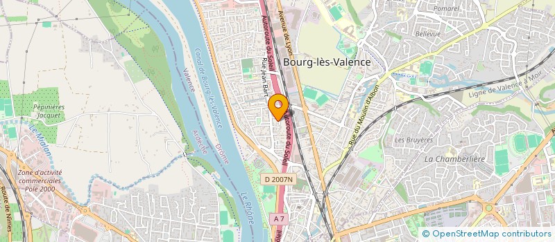 localisation de l'entreprise LA RHODANIENNE à BOURG-LES-VALENCE