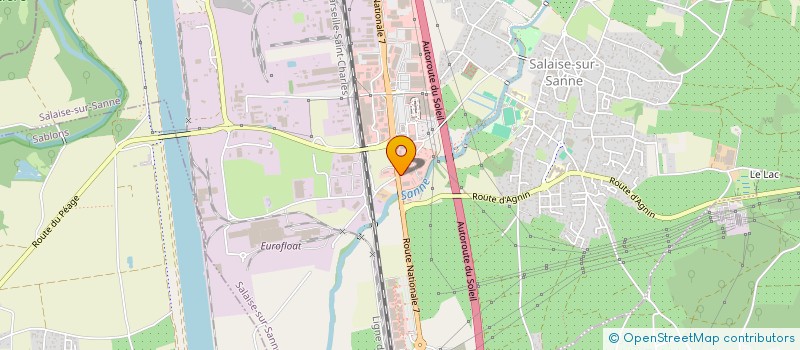 localisation de l'entreprise LA RHODANIENNE DU BOIS à SALAISE-SUR-SANNE