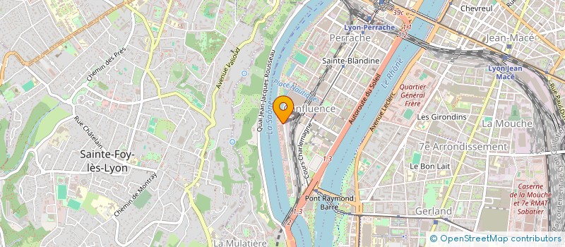 localisation de l'entreprise LA RHONALPINE  LYON