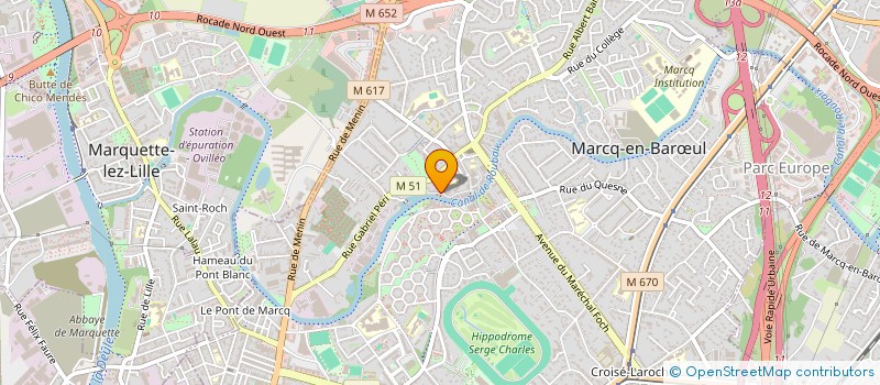 localisation de l'entreprise LA RIANDERIE à MARCQ-EN-BARŒUL