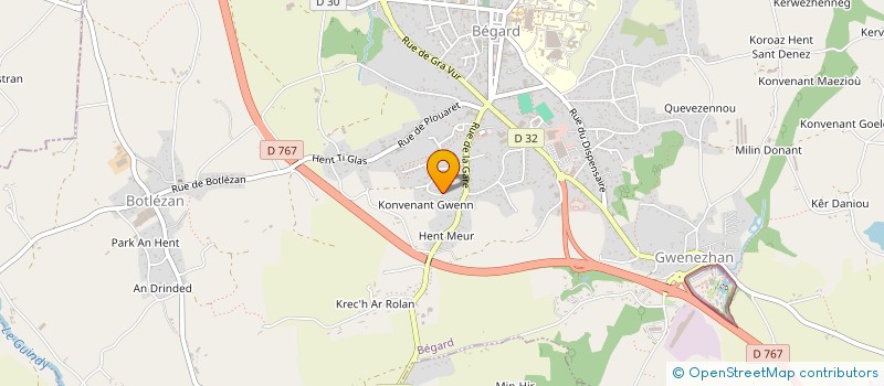 localisation de l'entreprise LA RIBAMB'ELLES à BEGARD