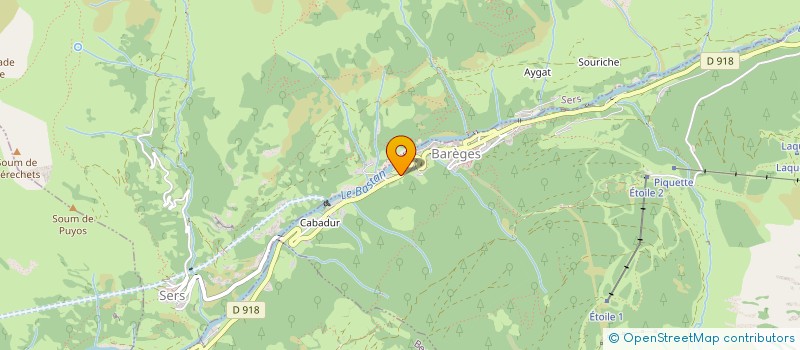 localisation de l'entreprise LA RIBERE SARL  BAREGES