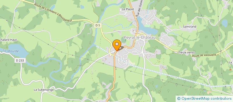 localisation de l'entreprise LA RIBIERE DE LASCOUX  PEYRAT-LE-CHATEAU