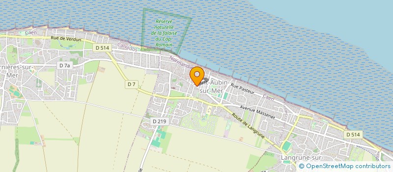 localisation de l'entreprise LA RIEUSE PROD à SAINT-AUBIN-SUR-MER