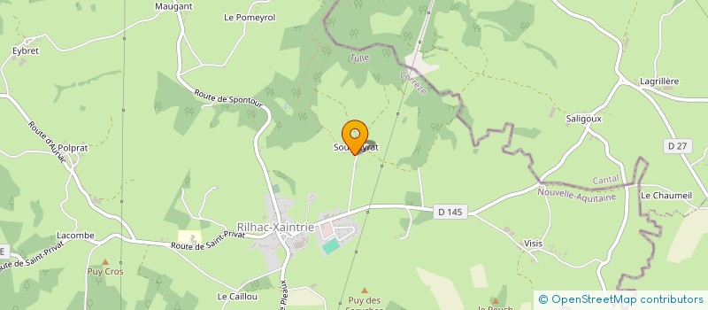 localisation de l'entreprise LA RILHACOISE  RILHAC-XAINTRIE