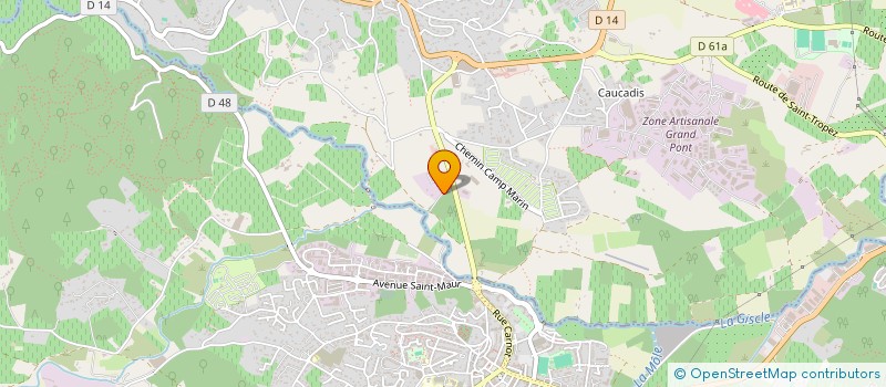 localisation de l'entreprise LA RINE à GRIMAUD
