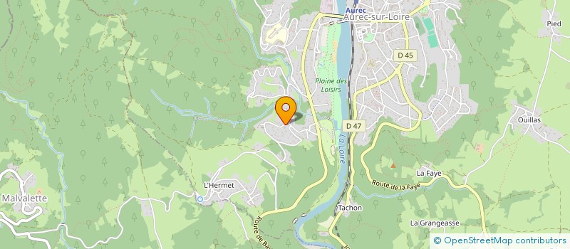 localisation de l'entreprise LA RIOLLA  AUREC-SUR-LOIRE